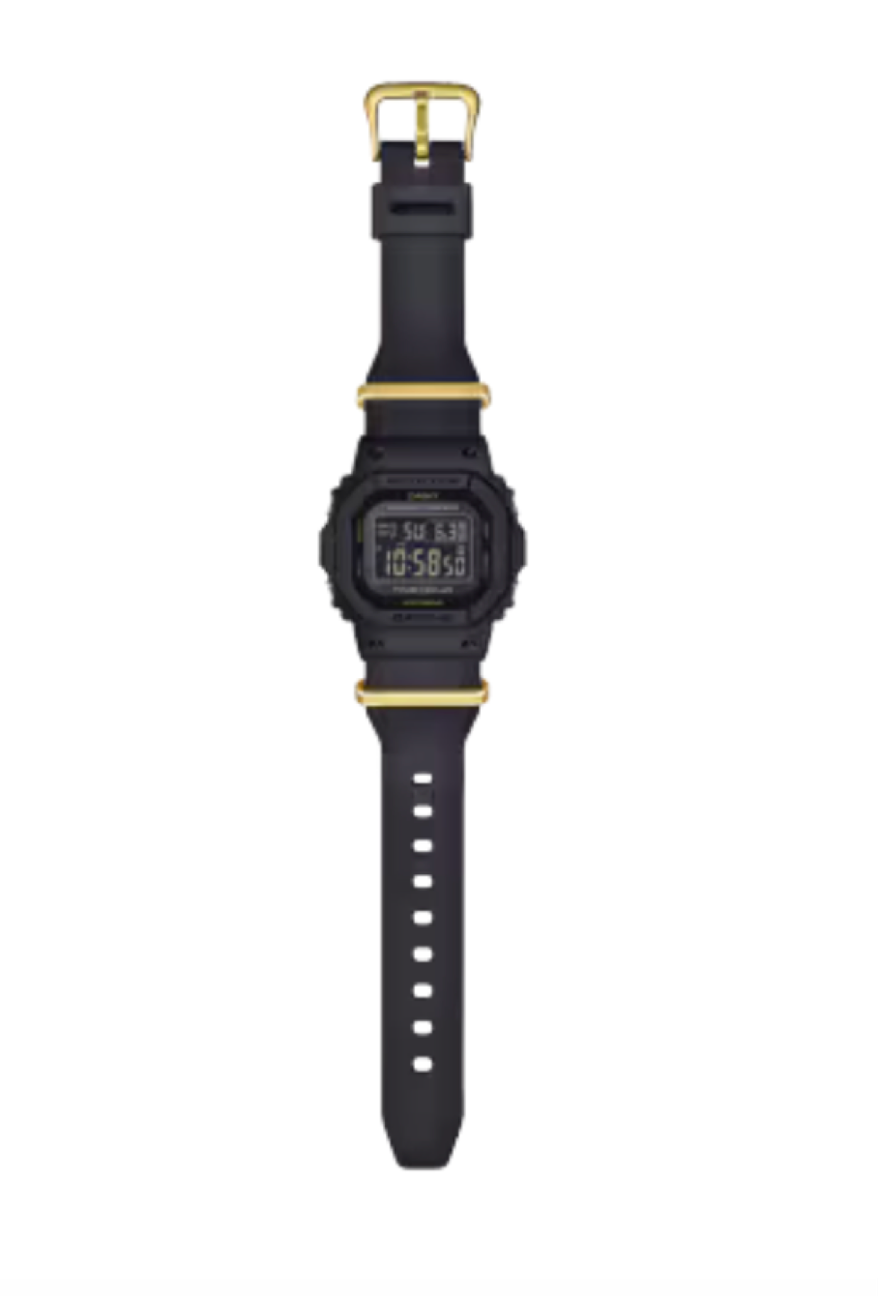 Casio BABY-G Craftsmanship Solar-Powered Black and Gold SS 37.9 MM Watch BGD-S565ZE-1DR