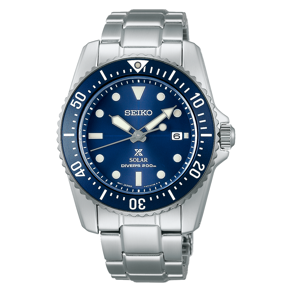 Seiko Prospex Sea Solar Stainless Steel 38.5 MM Watch SNE585P1