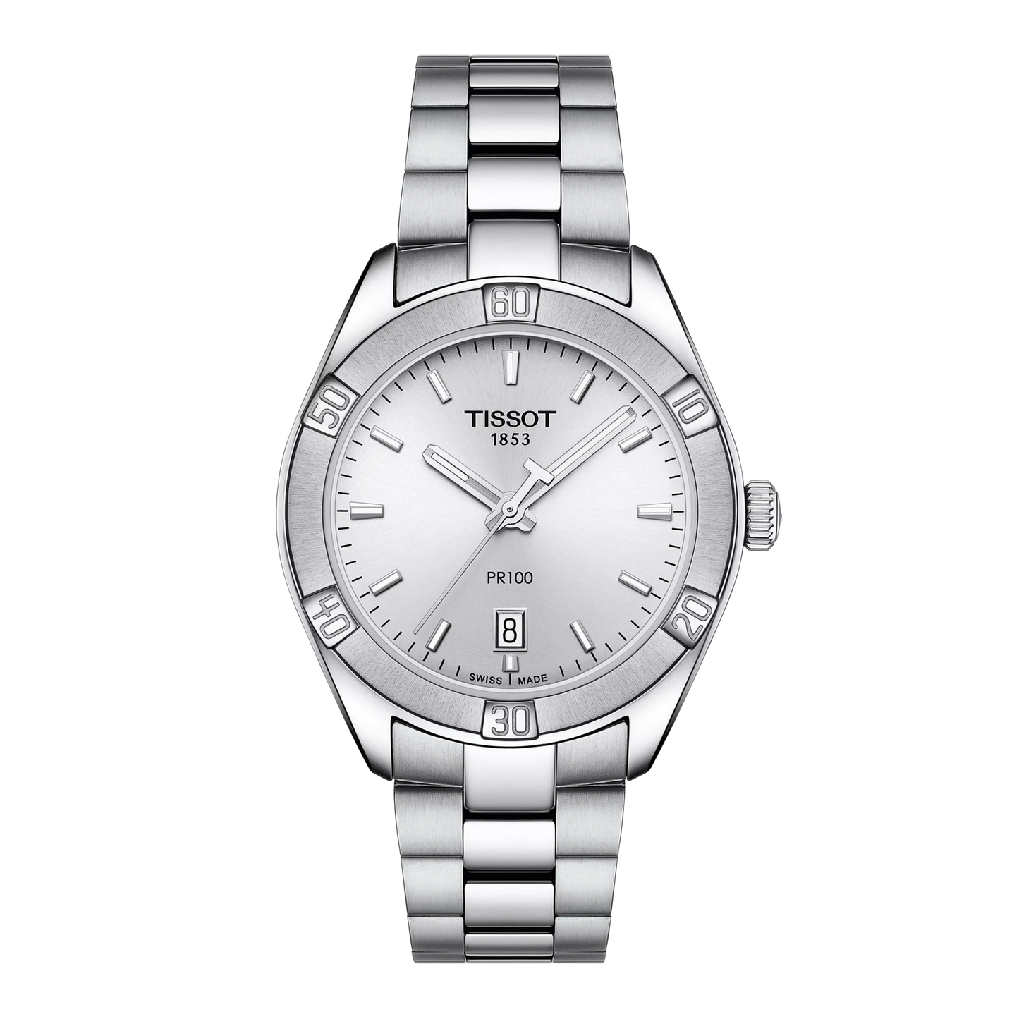 Tissot PR 100 Quartz Movement 36 MM Stainless Steel Silver Dial Watch T101.910.11.031.00