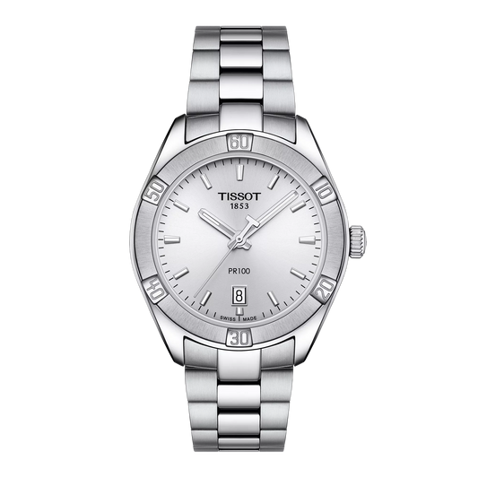 Tissot PR 100 Quartz Movement 36 MM Stainless Steel Silver Dial Watch T101.910.11.031.00