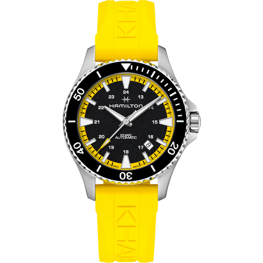 Hamilton Khaki Navy Scuba Automatic 40 MM Black and Yellow Watch H82395332