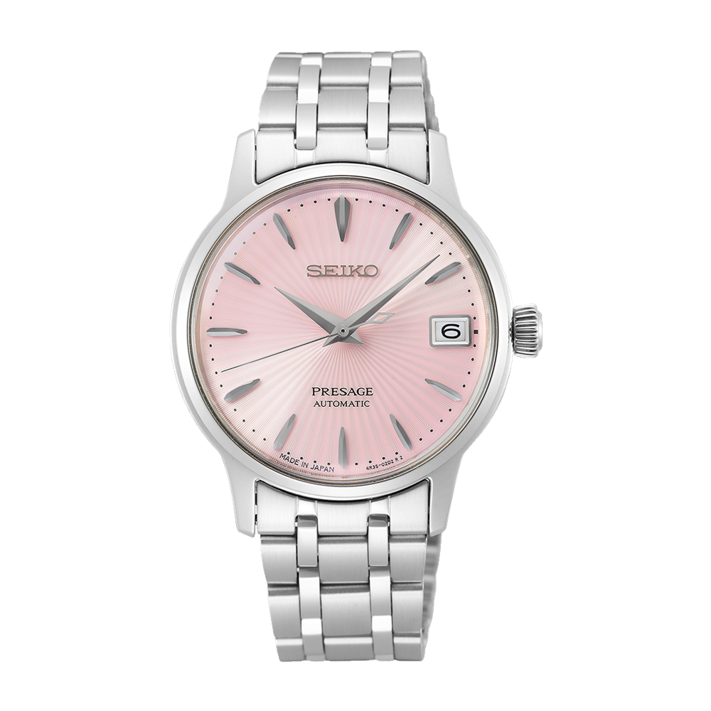 Seiko Presage Cocktail Time Pink Dial 33.8 MM Automatic Watch SRP839J1