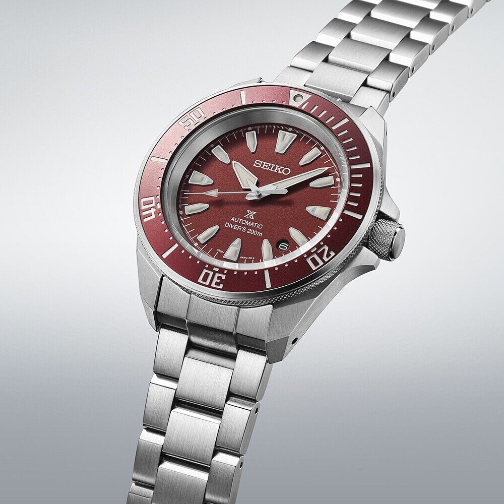 Seiko Prospex Sea Diver's 200M Red Dial 41.7 MM Automatic Watch SRPL11K1