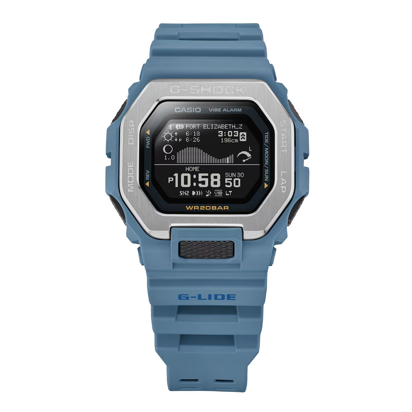 Casio G-Shock G-Glide Quartz Blue Resin Watch GBX-100-2A