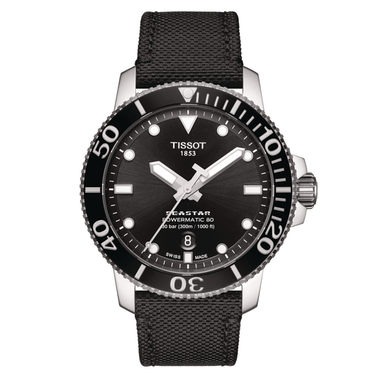 Tissot Seastar 1000 Powermatic 80 Silicium Black 43 MM Watch T120.407.17.051.00