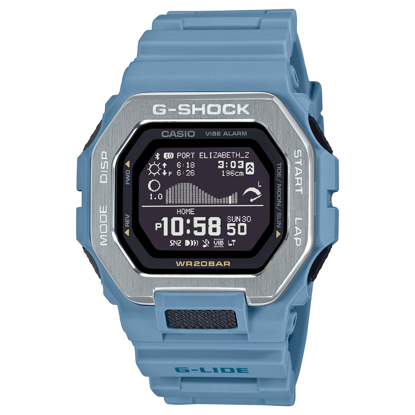 Casio G-Shock G-Glide Quartz Blue Resin Watch GBX-100-2A