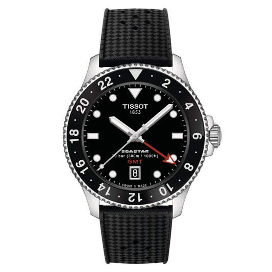 Tissot Seastar 1000 40 MM Quartz GMT Black Dial Watch T120.852.17.051.00