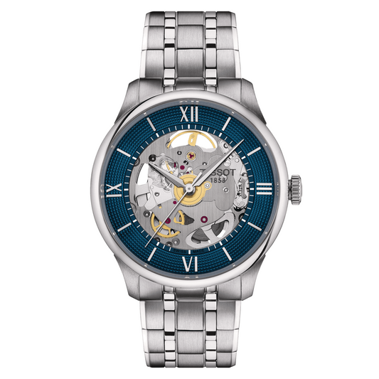 Tissot Chemin Des Tourelles Skeleton 39 MM Blue Dial Watch T139.836.11.048.00